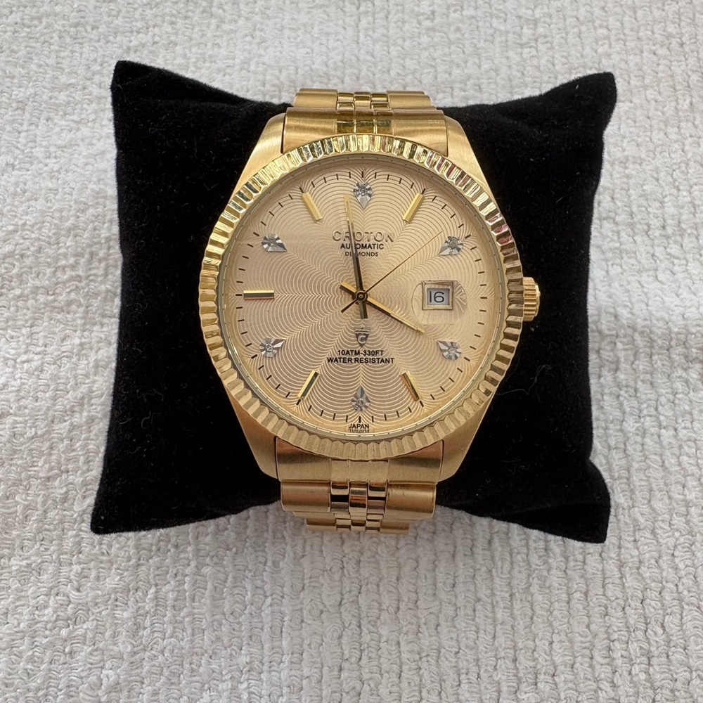 NWOT Croton Gold Tone Automatic Men's Watch